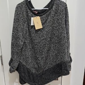 SJS Black & Gray Knit Sweater